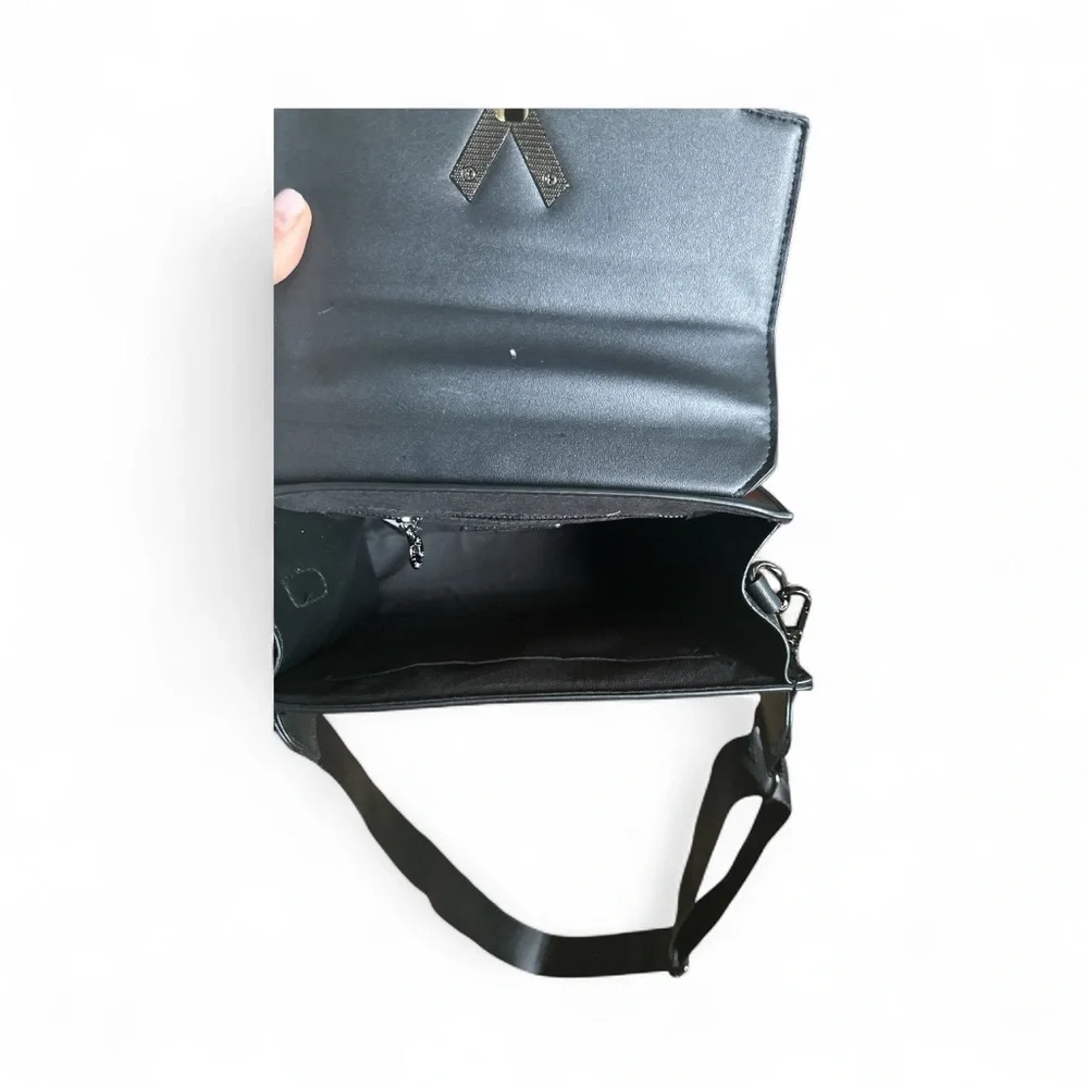 💖 NWT Valentino Orlandi Black Studded Satchel ✨ Vegan Leather Crossbody